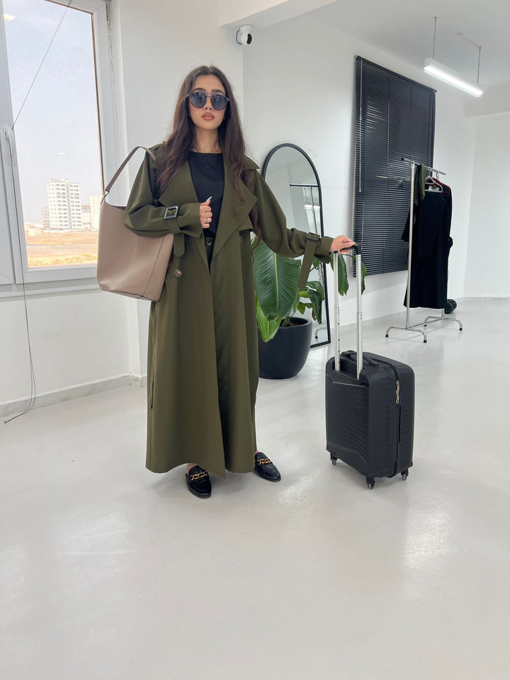 OLIVE TRENCH ABAYA